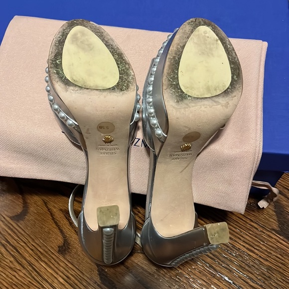 Stuart Weitzman Pearl Silver Platform Shoes - Picture 3 of 4